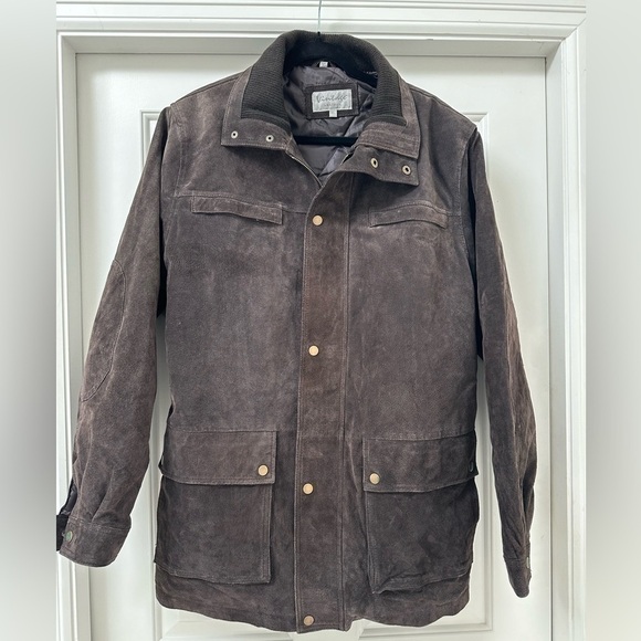 Other - Brown Men’s Leather Jacket Button And Zip Size XL Yellowstone American Western